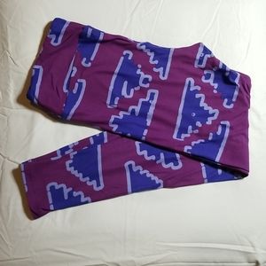 🆕 LuLaRoe Leggings TC Blue and Purple NWOT